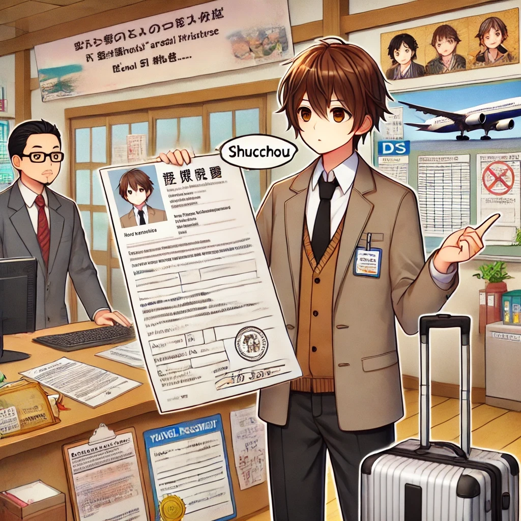 'Shucchou' for a teacher preparing for a work-related trip, such as a KICP