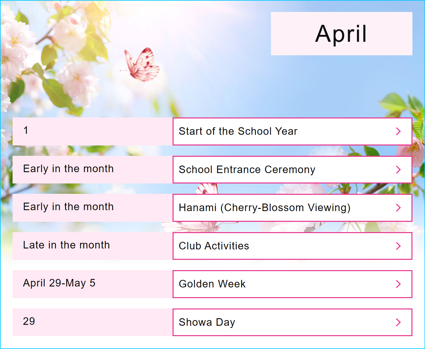 Web Japan Calendar