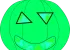 A green jack o'lantern for halloween