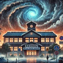 'Keihou,' a warning used in the context of extreme weather conditions or natural disasters