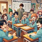 Japanese students in a classroom engaged in a fun English lesson