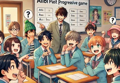 Japanese students in a classroom engaged in a fun English lesson