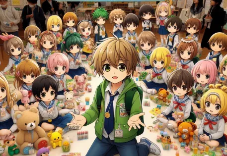 a program through which various Elementary school and Kindergarten schools around Kobe City host activities that focus on English communication and/or cultural exchange, anime style