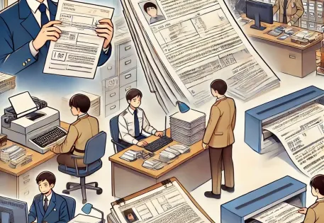 'Official documents' for the Kobe Board of Education - various official documents and forms